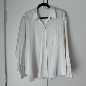 Abercrombie Silk White Button Down